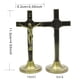 thumbnail image 4 of Crucifijo de cruz de pie, Jesús Cristo en decoración de cruz Regalos Estatua religiosa para el escritorio de pared de , Bronce Sunnimix Crucifijo Cruz, 4 of 7