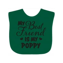 Inktastic My Best Friend is My Poppy with Hearts Boys or Girls Baby Bib