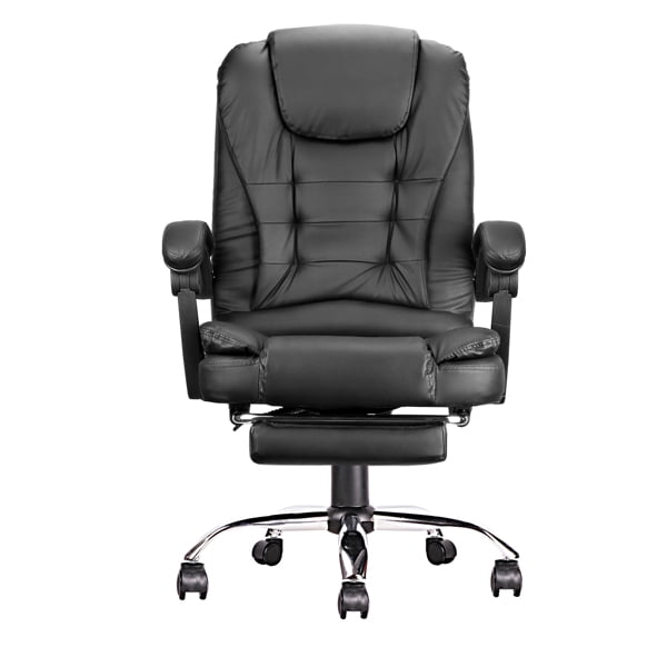 Executive Office Chair PU leather Padded Recline Computer PC Swivel Desk Chair 