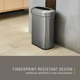 thumbnail image 2 of Rubbermaid Refine Stainless Steel Indoor Trash Can with Open Lid 15 Gallon Silver (2147581), 2 of 7