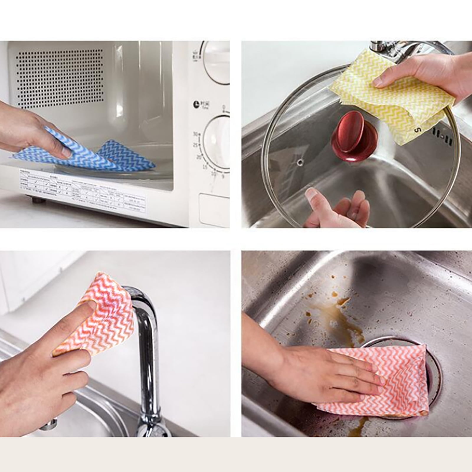 Dainzusyful Wash Cloths Kitchen Utensils Set Non-Stick Oil Kitchen Kitchen  Daily 9PCS Absorbent Dish Rag Towel Dish Cloth Kitchen,Dining & Bar Tools