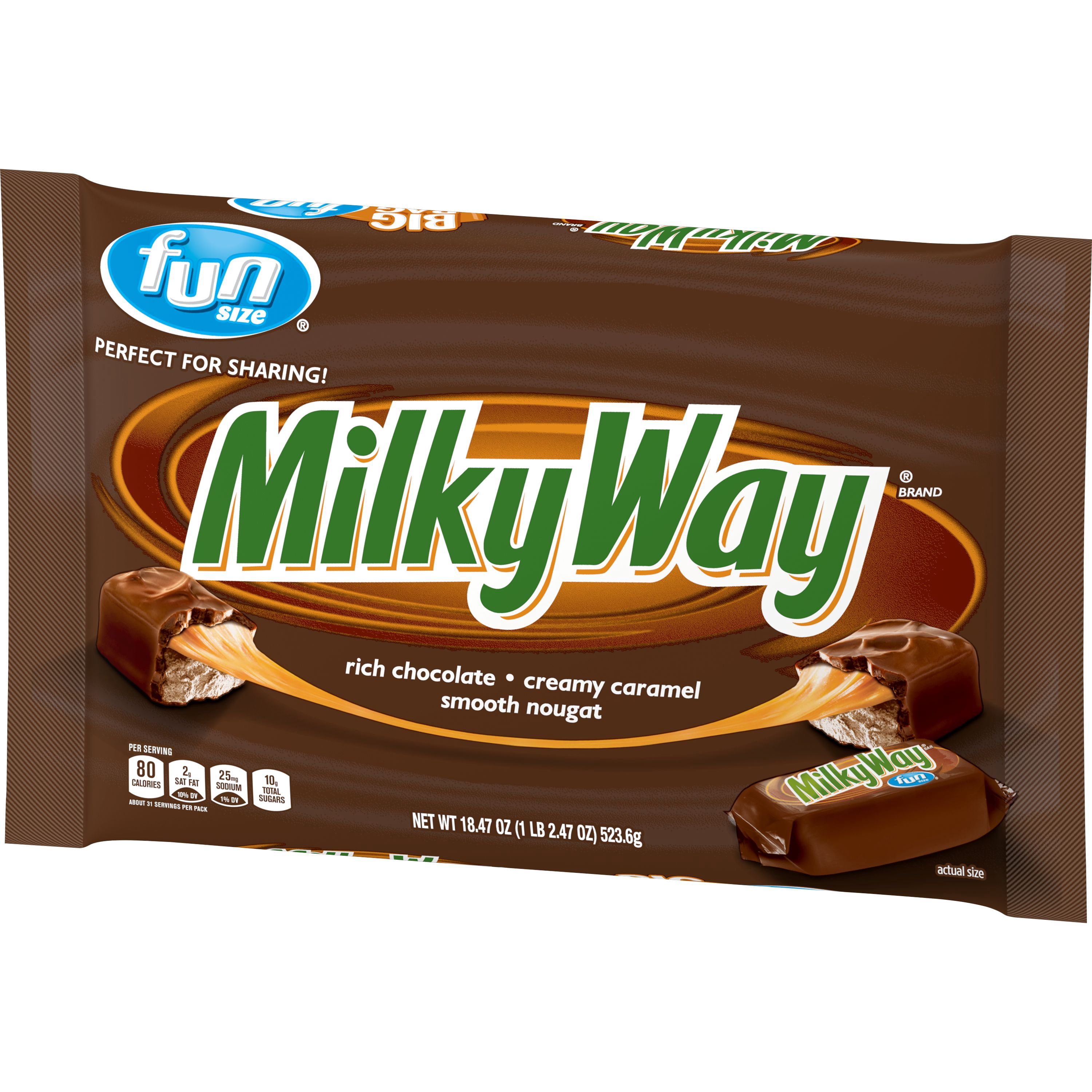 Milky Way Fun Size Milk Chocolate Candy Bars - 18.47 oz Bag