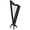 Black, variant on Rees Harps Grand Harpsicle Harp Black