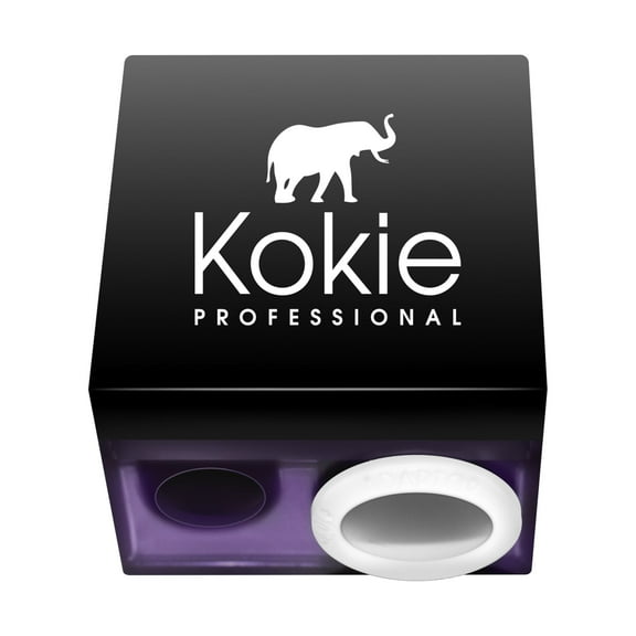 Kokie Pencil Sharpener for Lip, Eyebrow, and Eyeliner Pencil, Made in German Stainless Steel Blade, Size-Adjusting Adapter, Cleaning Stick
