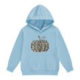 thumbnail image 5 of Coerni Girls Leopard Pumpkin Hoodie Trendy Oversized Pullover Long Sleeve Sweatshirt with Kangaroo Pocket Kids Fall Tops Halloween Clothes, 5 of 6