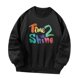 thumbnail image 4 of Mujer Jersey Sudadera Cuello Redondo Jersey Tops Moda Cómoda Ropa Deportiva Negro, 4 of 8