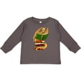 thumbnail image 3 of Inktastic Well-Read Cute Gold Dragon Reading Books Boys or Girls Long Sleeve Toddler T-Shirt, 3 of 5