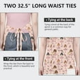 thumbnail image 6 of Pink Ballerina Pattern Apron-Garden Aprons for Women with Pockets-Cotton Linen Waterproof Kitchen Cooking Gardening Aprons Adjustable for Kitchen,Cooking,BBQ and Salon 33x27 Inch, 6 of 7