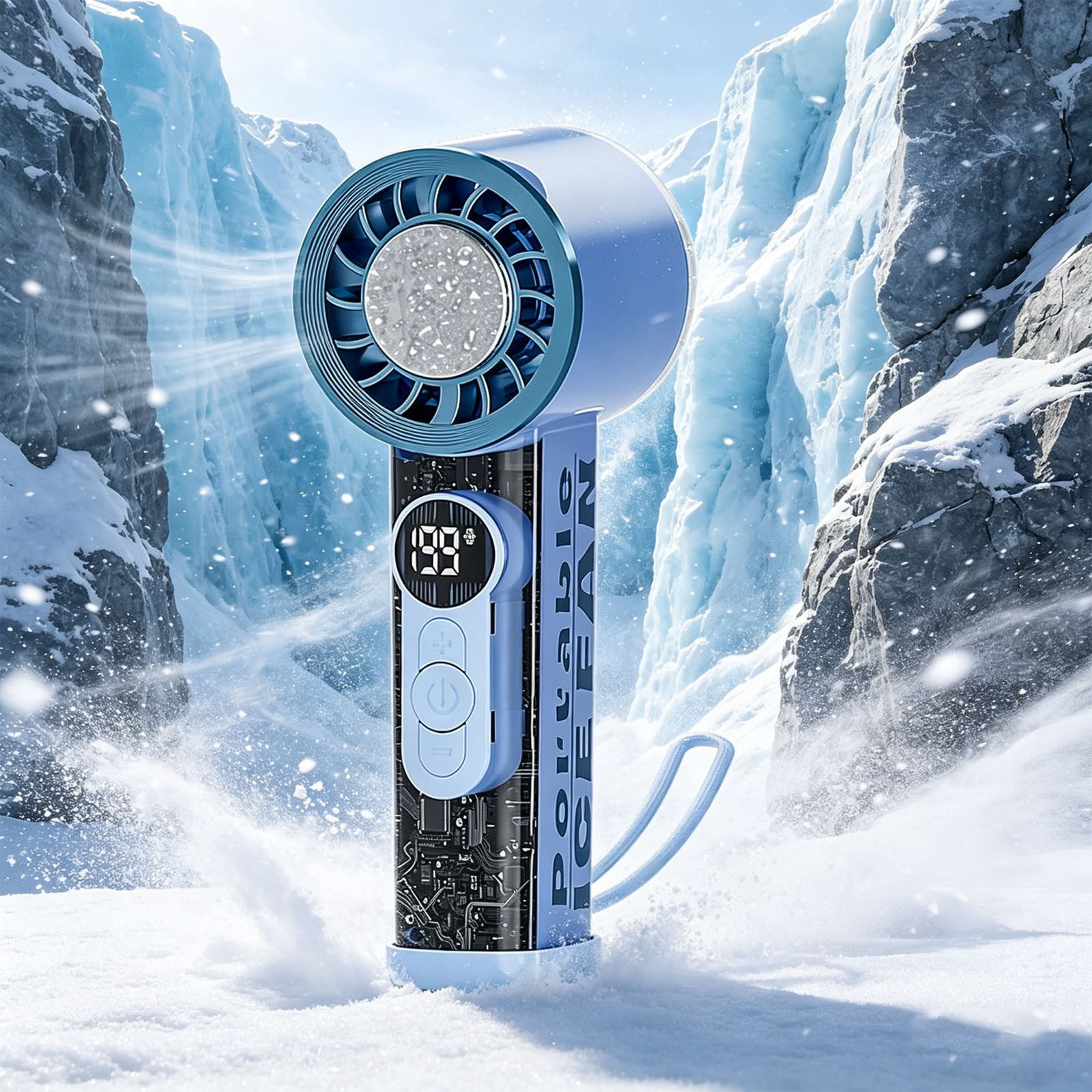 Desktop Air Cooler Fan With Spray Mist Cooling System 6 Speed Digital Display Oscillating Fan Ice Cooling Large Water Tank Strong Wind Rapid Cooling Relief, For Home Office Bedroom Summer Use