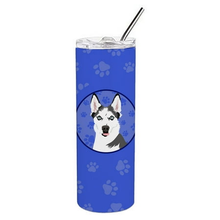 

Caroline s Treasures WDK1112TBL20 Siberian Husky Puppy Stainless Steel 20 oz Skinny Tumbler Blue 20 oz multicolor