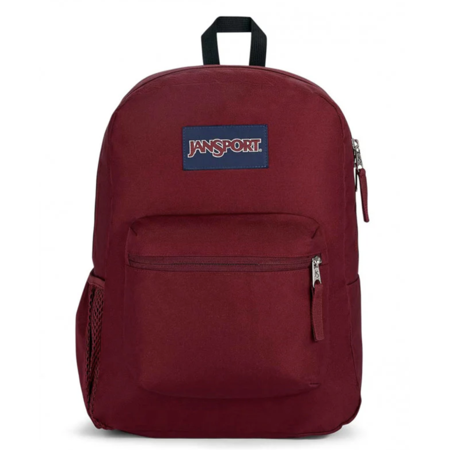 JanSport Cross Town Plus Backpack - Maroon w Black Straps