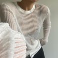 thumbnail image 4 of Blusa de punto delgada NikouMX de Manga larga hueca color puro S M L, 4 of 7