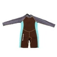 thumbnail image 2 of Traje de neopreno para niños de 2,5mm, traje completo de manga larga con cordón en la espalda, trajes térmicos elásticos para mantener el calor, 10 tamaños, 2 of 14