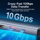 thumbnail image 4 of Concentrador USB C de 10 Gbps Baseus 4K 60 Hz Tipo C a HDMI RJ45 Ethernet PD 100 W para MacBook, iPad, Samsung, PC, tableta, teléfono, concentrador USB 3.2 Gen 2, 4 of 5