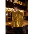 thumbnail image 3 of COOFANDY Shiny Sequins Suit Jacket Blazer One Button Tuxedo for Party, 3 of 9