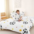 thumbnail image 4 of Erosebridal Teens Sport Soccer Queen Comforter Set 3pcs,Black White Football Bedding Comforter Set for Kids Boys Girls,Luxury Bedroom Decor, 4 of 6