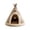 Brown, variant on Tnearc Cat Cave Bed with Tunnel | Teepee Enclosed Cat Nest, Warm Winter Indoor Outdoor Cat House, Soft Knitted Wool & Velvet Pet Bed for Kittens, Small Cats, Bunny Hideaway Gray S