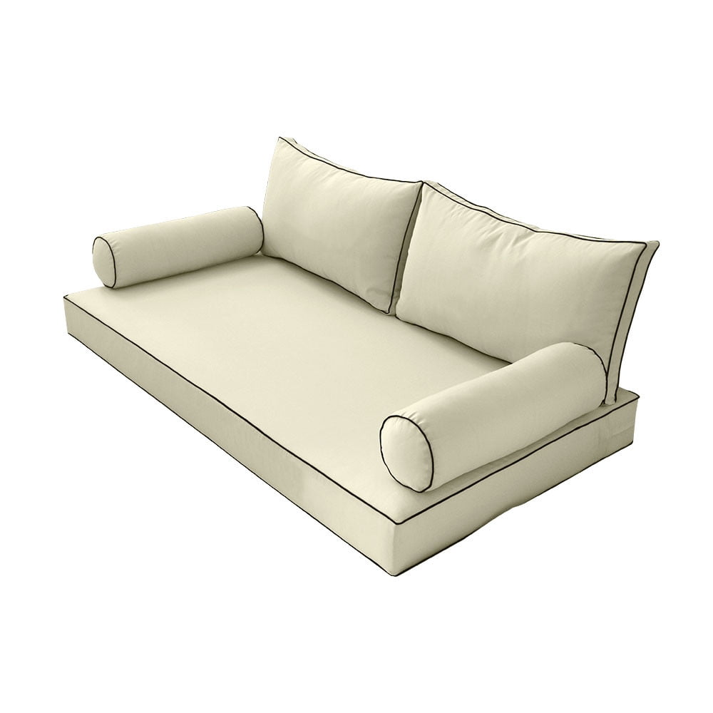 Style2 Twin Size 5PC Contrast Pipe Outdoor Daybed Matress Cushion
