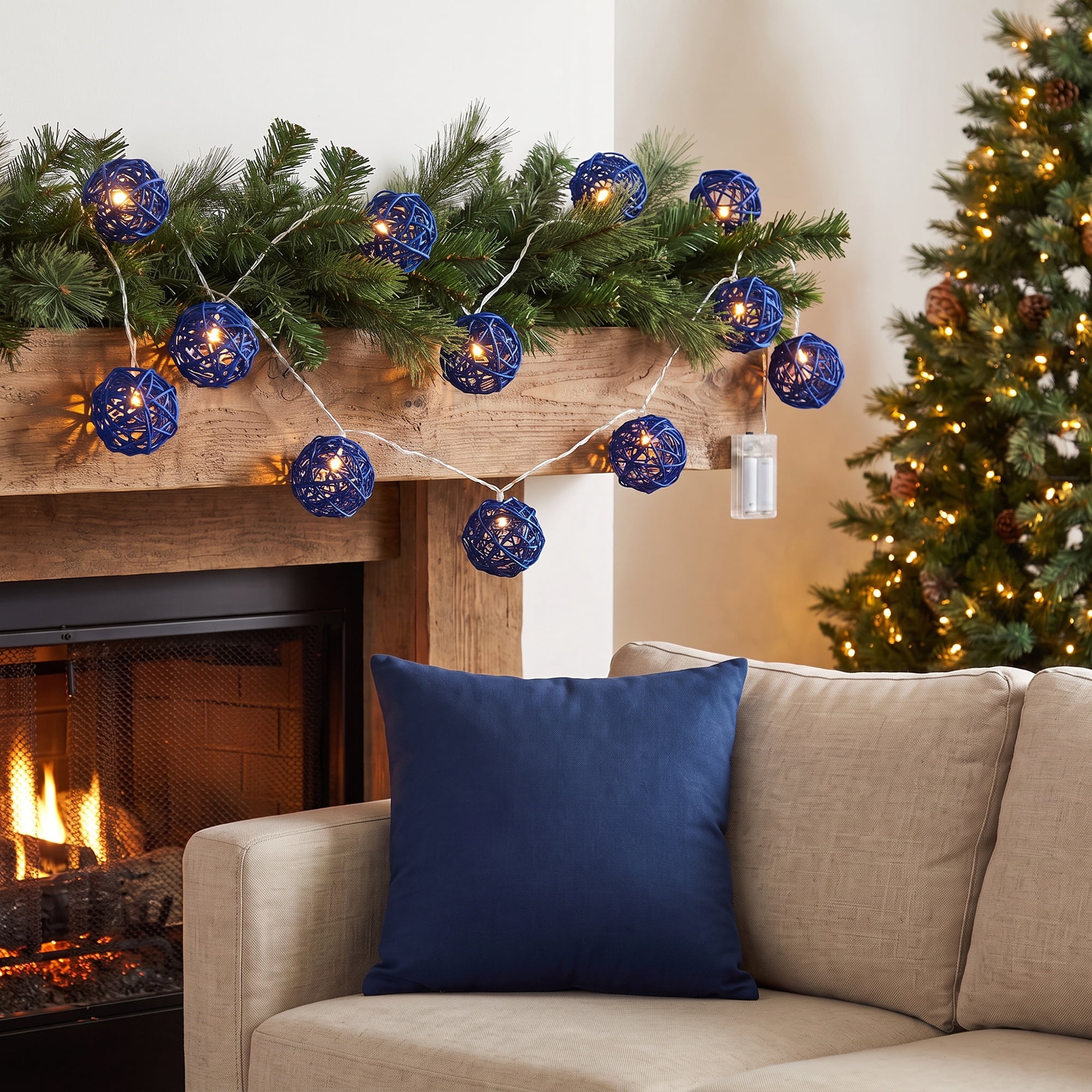 Unique Bargains Lights for Home Use with Flexible Design 6.6 ft Blue Battery Operated