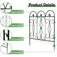 thumbnail image 4 of SSyao Tall Garden Fencing Rustproof Border Fence Edging Heavy Duty Metal Panels 5 Pack, 4 of 12