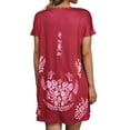 thumbnail image 3 of Niuer Plus Size Night Dress For Women Short Sleeve Pajama Nightgown Oversized Loose Fit Tunic Shirt Dress Loungewear Long Nightshirt Sleepwear S-5XL, 3 of 9