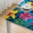 thumbnail image 5 of Acheng Flowers Leaves Maximalism Square Table Cover 100% Polyester Fiber 36*36, 5 of 8