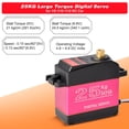 thumbnail image 3 of Waterproof 25KG High Torque Digital Servo with 25T Arm, 180° Rotation, CNC Metal Gears, Anti-Block/Burn Protection, 4.8-6.8V for RC Cars/Crawlers/Robots, Ideal for Robotics Development, 4-Pack in, 3 of 6