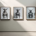 thumbnail image 2 of Animals Taking a Bath Abstract Funny Canvas Painting Print Wall Art for Living Room Bathroom Decoration Frameless, 2 of 7