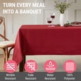 thumbnail image 3 of THD Linky Stripe Fabric Tablecloth For Rectangle Table, Water, Fade, Stain, And Wrinkle Resistance, 3 of 6