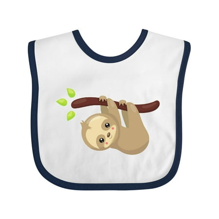 

Inktastic Cute Sloth Little Sloth Baby Sloth Lazy Sloth Gift Baby Boy or Baby Girl Bib