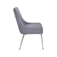 thumbnail image 6 of Meridian Furniture Ace Gray Velvet Dining Chair with Chrome Legs (Set of 2), 6 of 7