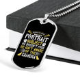thumbnail image 3 of Portrait Subject Necklace Stainless Steel or 18k Gold Dog Tag 24" Chain, 3 of 8