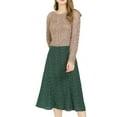 thumbnail image 6 of DARING DIVA Women's Elastic Waist A-Line Floral Print Midi Skirt XS Green, 6 of 8