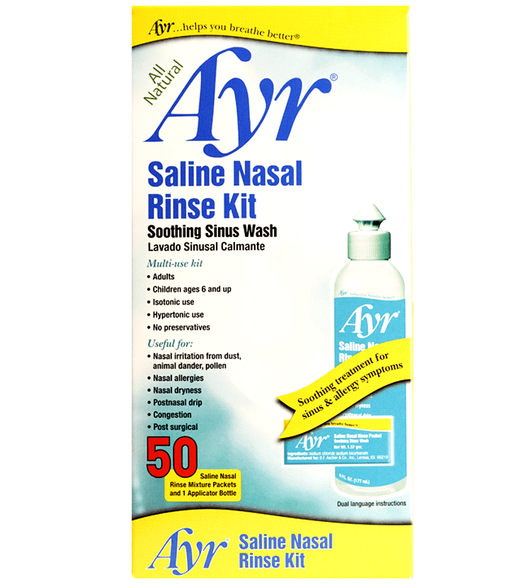 Ayr Saline Nasal Rinse Kit 50 Count