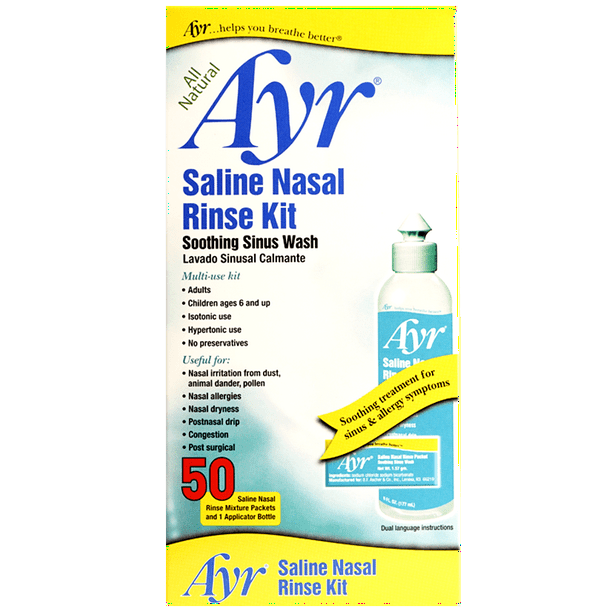 Ayr Saline Nasal Rinse Kit 50 Count