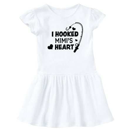 

Inktastic I Hooked Mimi s Heart with Fishing Rod Gift Baby Girl Dress