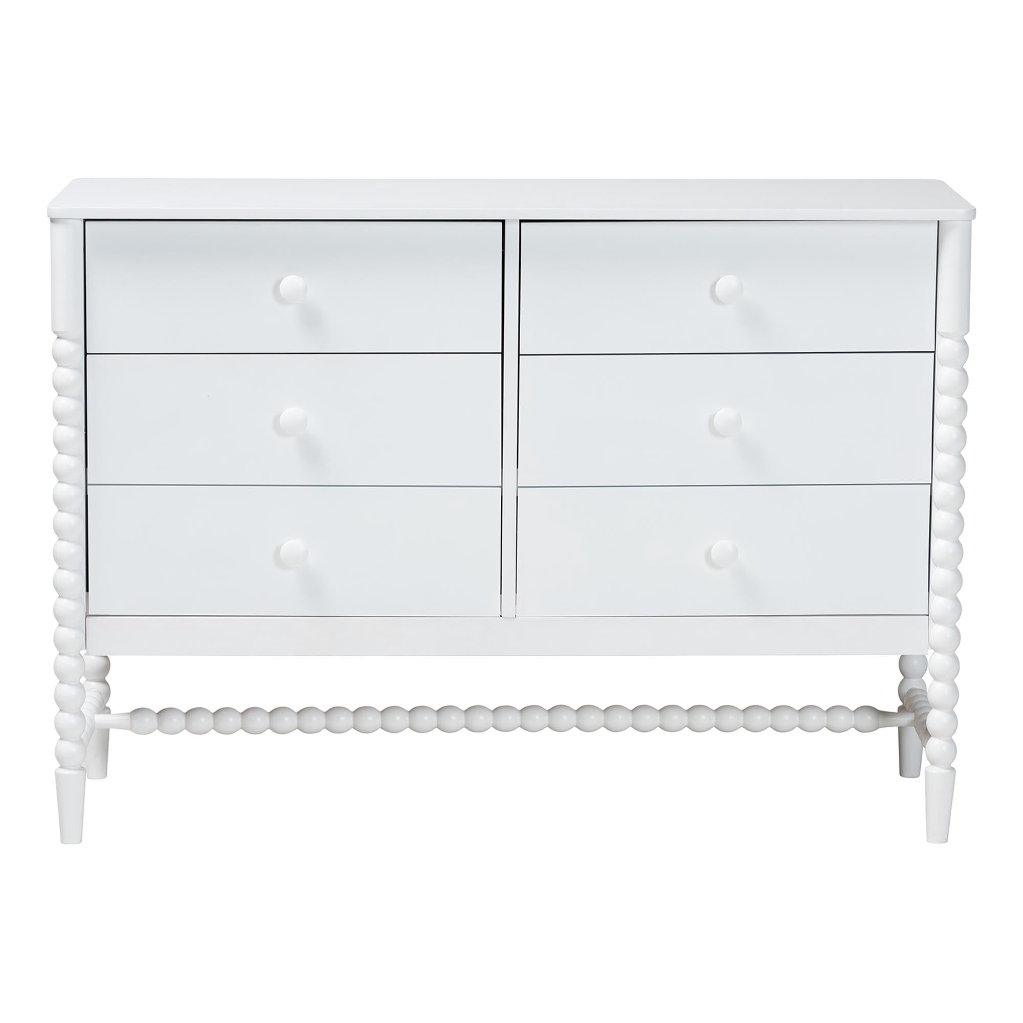 Baxton Studio Brantley Modern Farmhouse Dresser, 6-Drawer, White