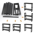 thumbnail image 7 of Bambloom Over The Toilet Storage Bathroom Shelves,Wall Mounted 3 Tier Space Saver Corner Shelf Organizer,Bamboo Towel Rack Toilet Paper Cabinet with Hanging Rod,Black, 7 of 7