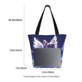 thumbnail image 3 of KLL Tote Bag for Women Night Sky Winged French Bulldog Print Shopping Grocery Reusable Bags for Office School Shopping Travel, 3 of 6