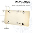 Cream Beige Solid Color License Plates Front License Plate Covers Metal