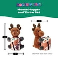 thumbnail image 3 of Rollee Pollee Plush Moose Farm Friends Hugger and Silk Touch Throw Blanket 40x50 inches, Set for Kids, 3 of 7