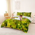 thumbnail image 3 of Erosebridal Pixelated Miners Gamer Kids Queen Duvet Cover Set,Cool Video Game Bedding For Console Gamer,Reversible 3 Pieces,No Comforter, 3 of 6