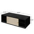 thumbnail image 5 of Spaco Rattan TV Stand Decorative Cabinet Wall Hanging Suitable for Living Room, Black, 5 of 9