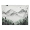 thumbnail image 5 of COMIO  Mountain Forest Tapestry, Misty Foggy Black and White Tree Landscape Watercolor Art Wall Tapestries, Nature Scenery Tapestry for Bedroom Living Room Backdrop, 5 of 7