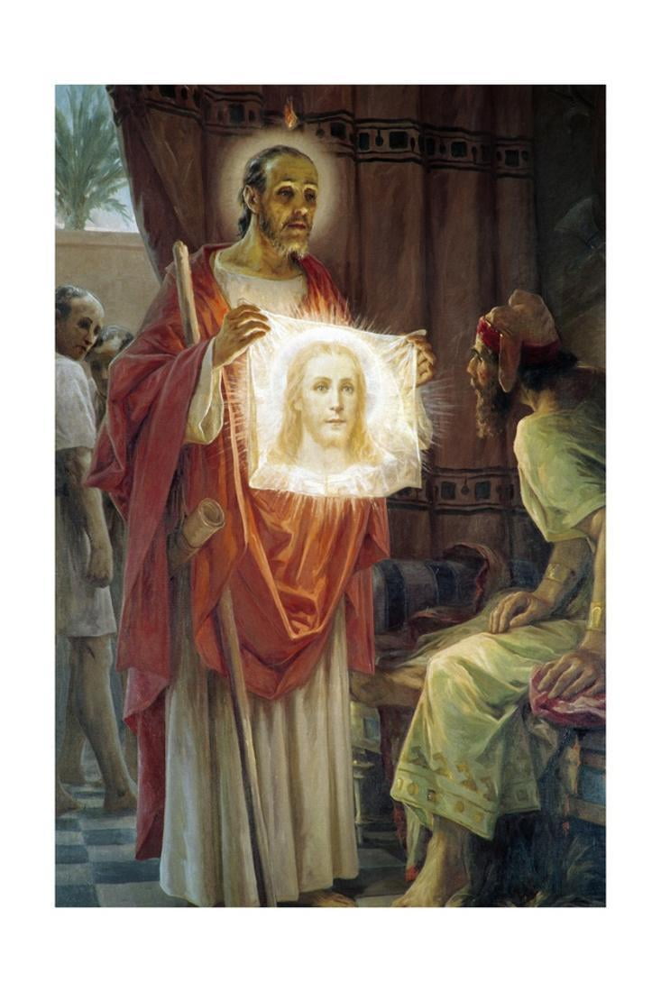 St Jude Thaddeus with King Abgar of Edessa Print Wall Art By Ettore