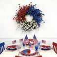 thumbnail image 4 of Memorial Day Saving!4th of July Decorations, 17.7In Garland Patriotic Red White And Blue Decor For Independence Day Home Front Door Wall Party Ornaments, 4 of 6