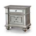 thumbnail image 3 of Furniture of America  Marisalla Contemporary Champagne Glam Mirrored 2-drawer Nightstand, 3 of 4