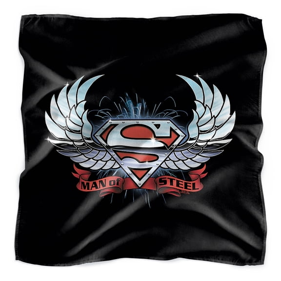 Superman Chrome Wings Shield Bandana (21 in x 21 in)