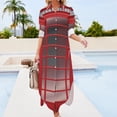 thumbnail image 3 of London Red Phone Booth Box Long Sleeved Shirt Dress dresses women summer luxury woman evening dress, 3 of 6