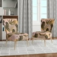 thumbnail image 4 of Designart "Golden Foliage III" Upholstered Mid-Century Accent Chair - Arm Chair, 4 of 5